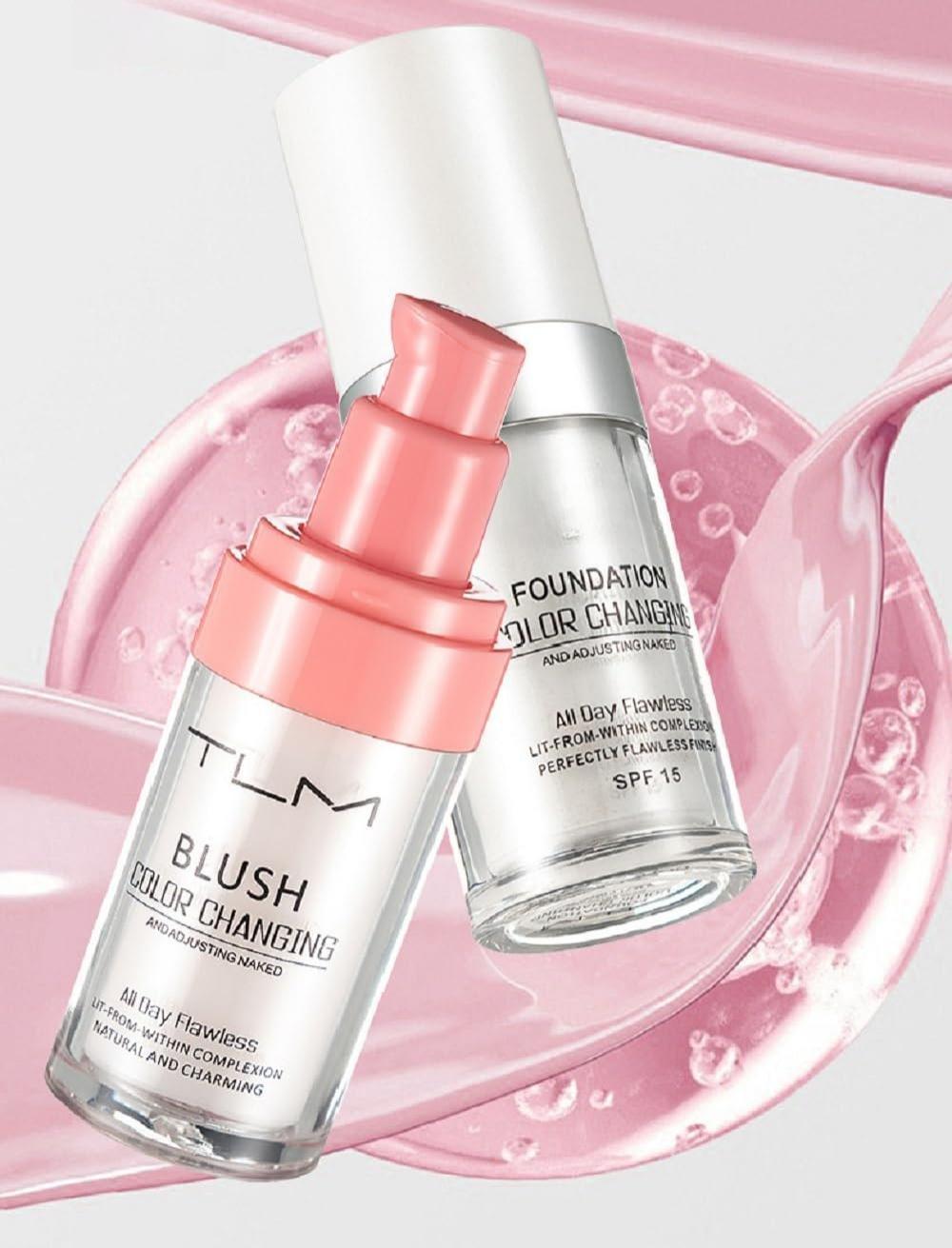 Foundation Color Changing, and Adjusting Naked, All Day Flawless Makeup,Lit-From-Within complexion, Natural and Charming,Luminzing Satin Face Color(30ML,Pink)
