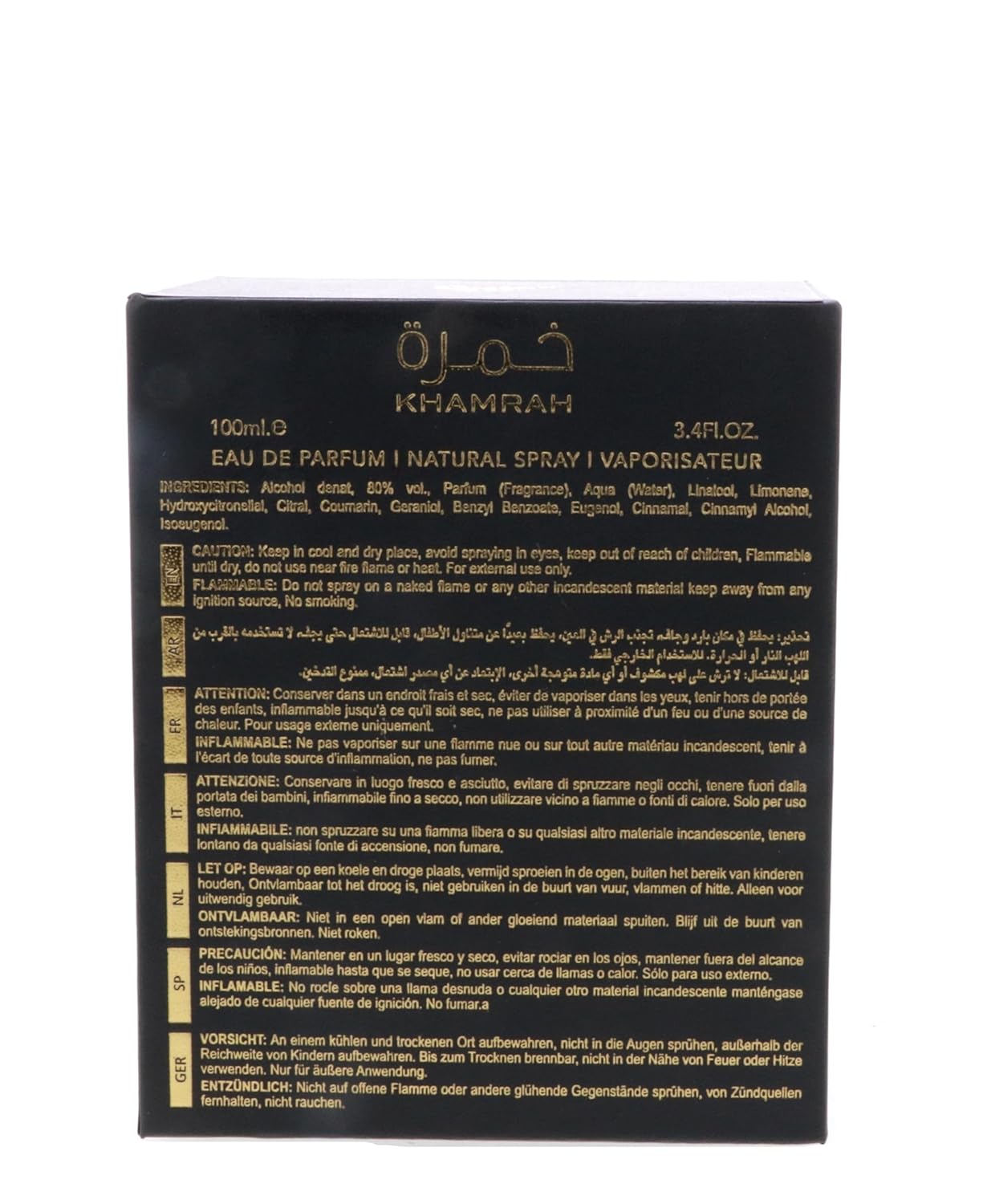 Eau de Parfum 100ml - Oriental Sweet Unisex Fragrance with Saffron Floral Notes Amber Resins Vanilla Sandalwood & Smoky Accents Long Lasting Perfume for Modern Daily Evening Wear