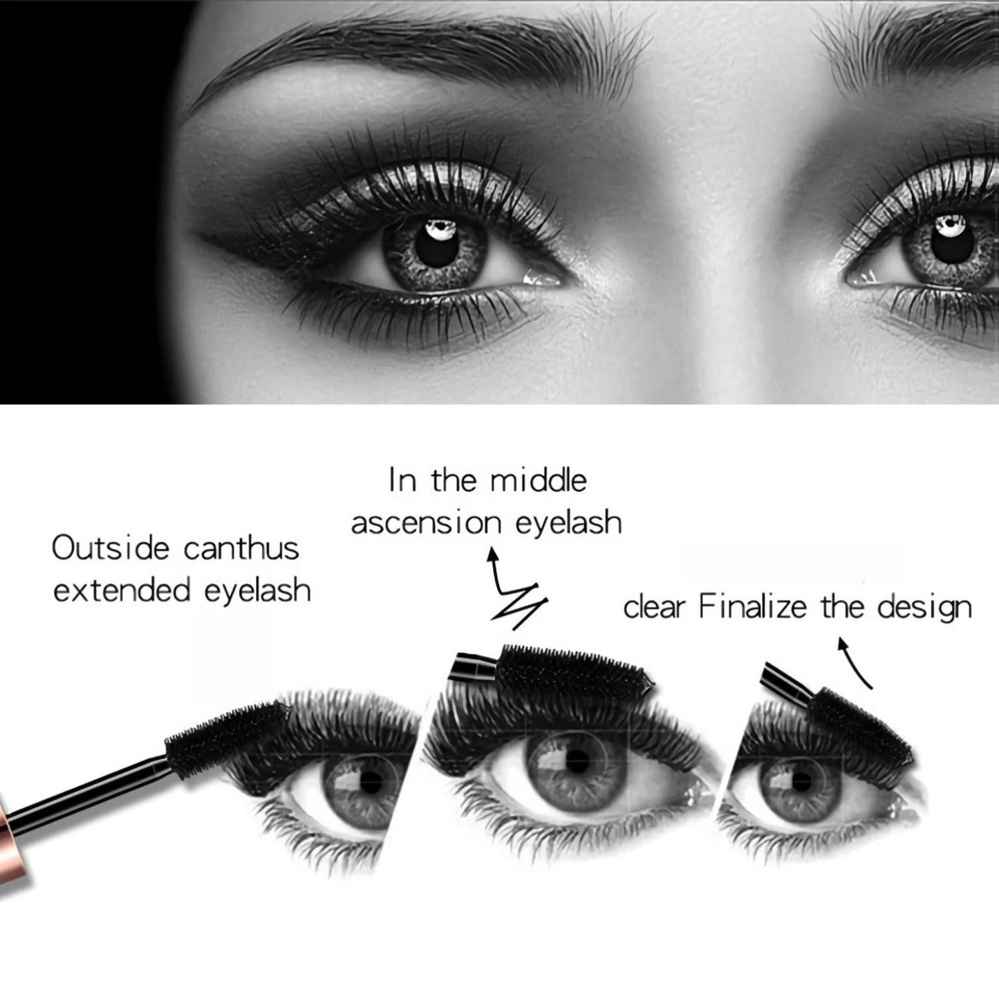 3 PCS 4D Silk Fiber Lash Mascara Waterproof Hypoallergenic Smudge-proof Long-lasting Dramatic Extension Volume Eyelashes for All Skin Types Cruelty-free & Easy Removal