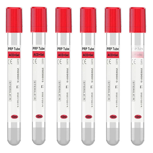 PRP Tubes 10-Pack with ACD & Separation Gel 10ml Sterile PET Material for Healthcare & Beauty Applications
