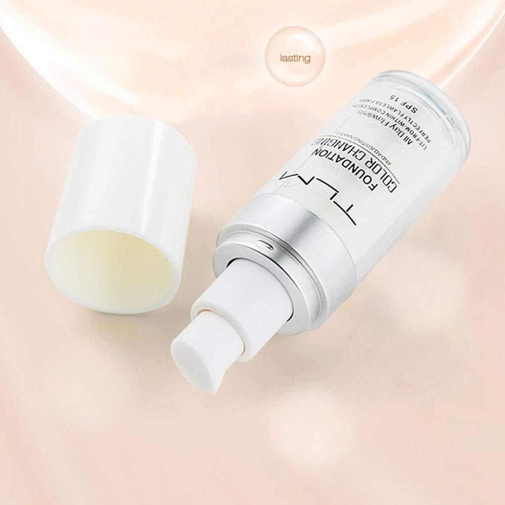 Colour Changing Foundation - Flawless Coverage SPF 15, Lightweight Formula, Adapts to Skin Tone, Hides Wrinkles & Lines, Hydrating & Long Lasting, BB Cream Makeup Base Concealer Cover