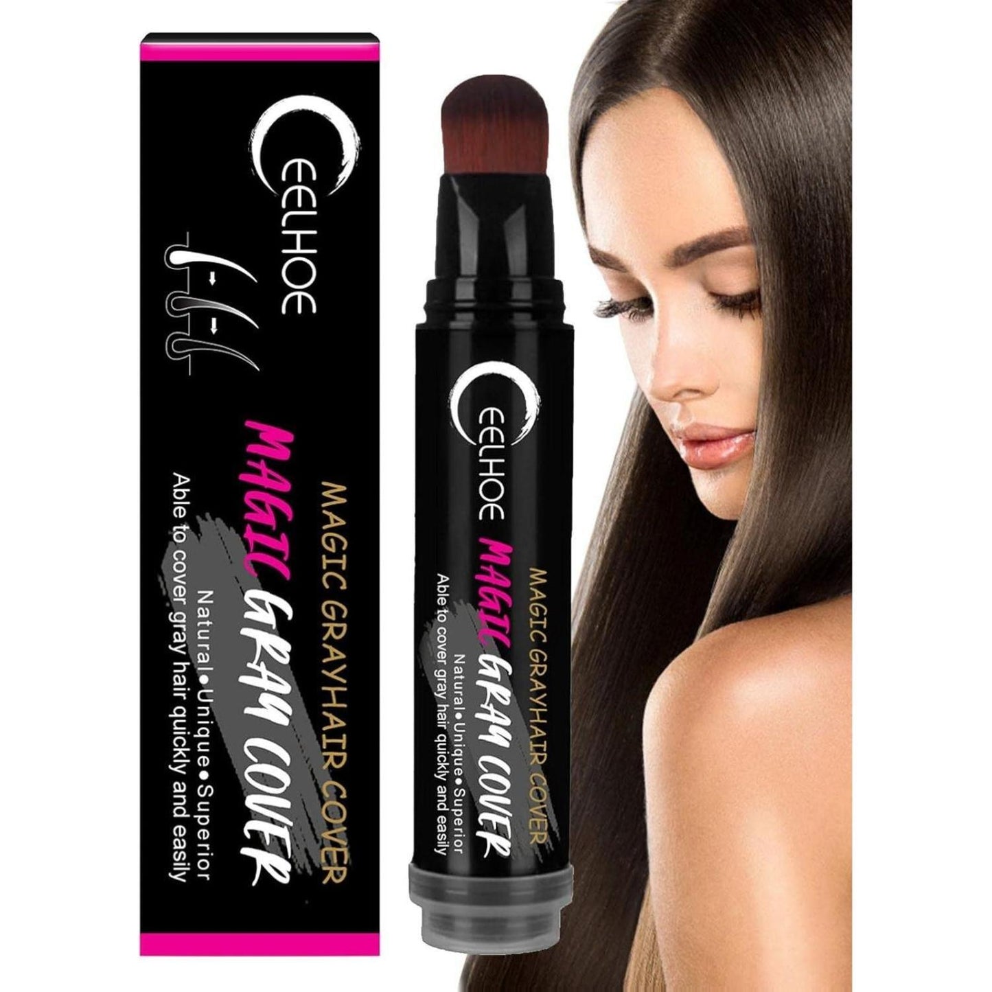 Mercury Marine Magic Gray Hair Cover - 5.7L Capacity Hair Root Touch Up Concealer Pen for Natural Hair Color - No Warranty Included