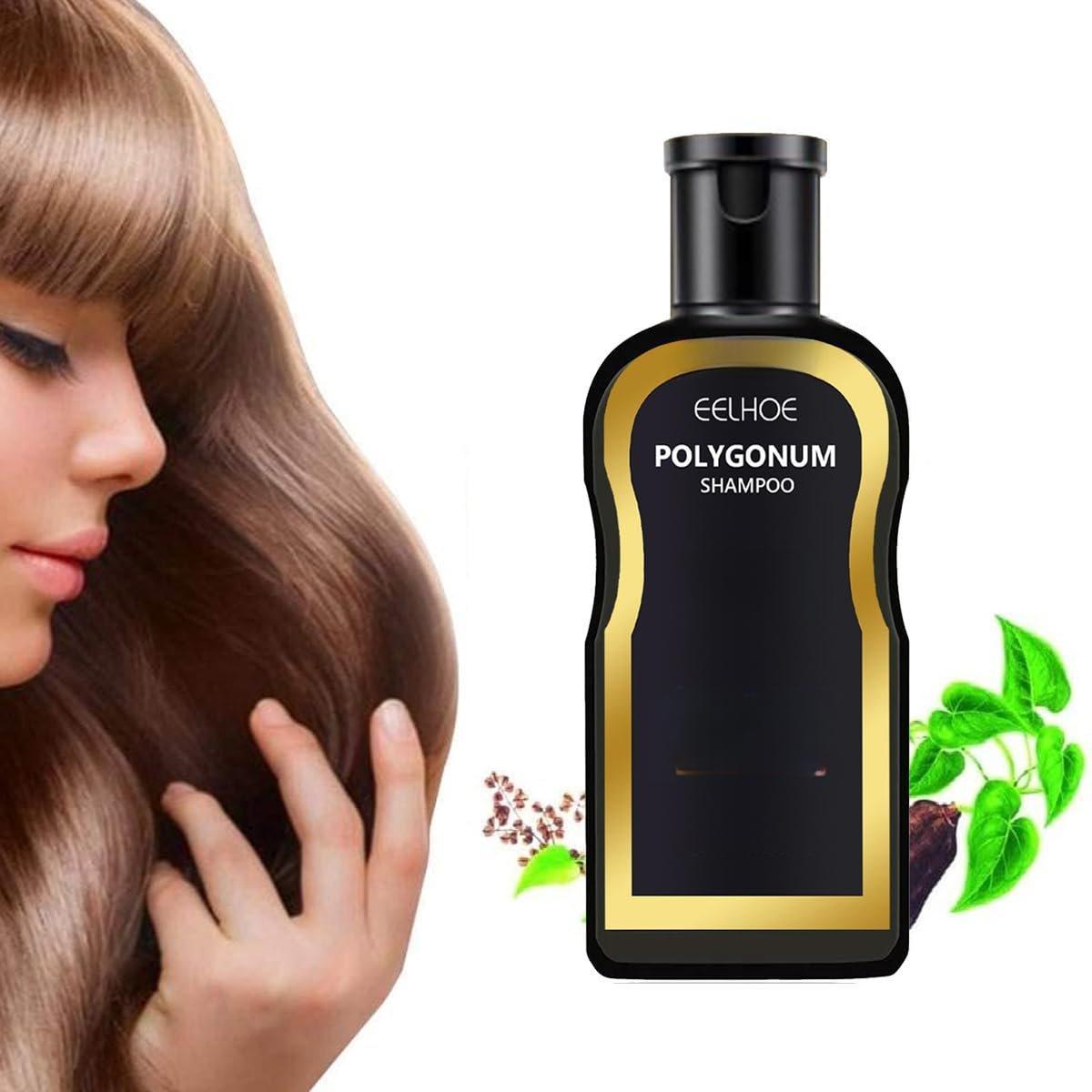 Natural Polygonum Shampoo & Conditioner Organic Black Hair Shampoo Bar with Ginger Extract for Women Men 200ml Prevents Hair Loss