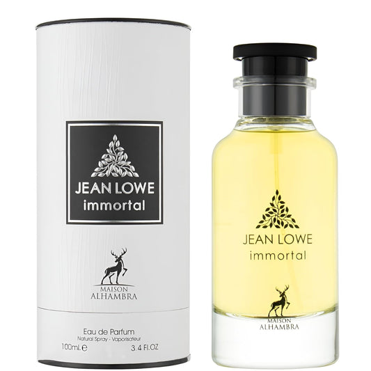 Jean Lowe Immortel Eau de Parfum Spray for Men 100ml – Bold Amber Woody Scent with Grapefruit, Ginger, Bergamot, Rosemary, Sage, Geranium, Amber, Ambroxan & Labdanum – Long-Lasting Sophisticated Fragrance