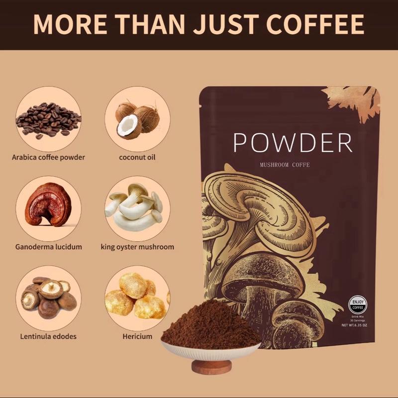 Mushroom Arabian Coffee Energy Focus Gut Mental Clarity Superfood Alternative 6.3 OZ US Made for Enhanced Wellbeing and Cognitive Function