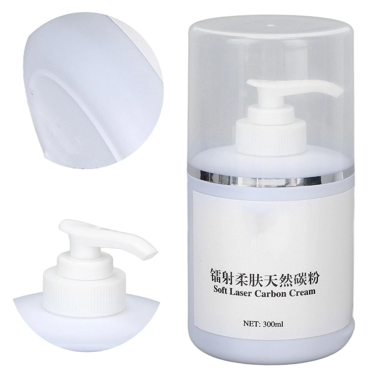 Skin Care Carbon Peel Gel Rejuvenation 300ml - All-Natural Deep Cleansing Cream for Softness & Wrinkle Reduction - Alcohol-Free Formula with Improved Pressure Head Design