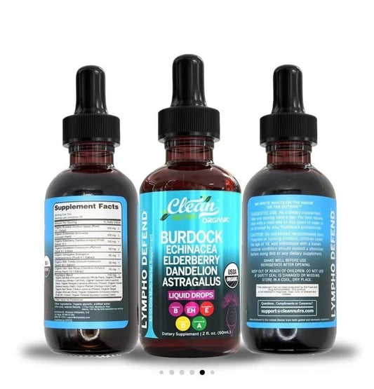 CLEAN NUTRA organic Burdock/Echinacea/ ELDER berry - 2 fl. oz | Organic Herbal Liquid Drops
