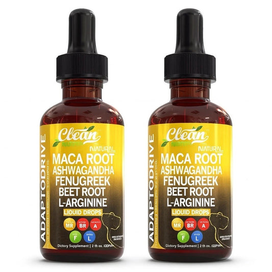2X CLEAN Nutra Adapto drive Liquid Drop - Maca Root/Ashwagandha/Beet Root, 2-PACK