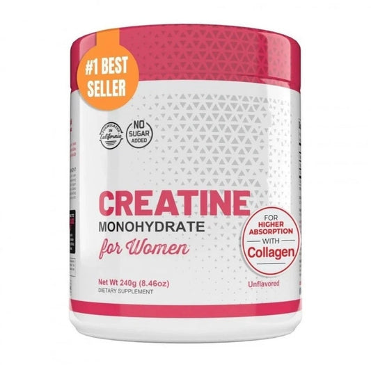 Creatine Monohydrate Powder for Women Booty Muscle Growth Pure Micronized USA