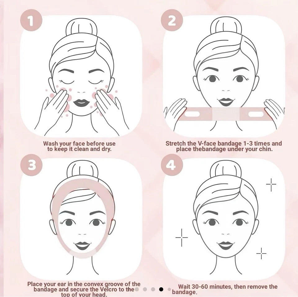 Double Chin Mask, Far Infrared Chin Strap V Line Face Chin Lifting Strap, Jaw...