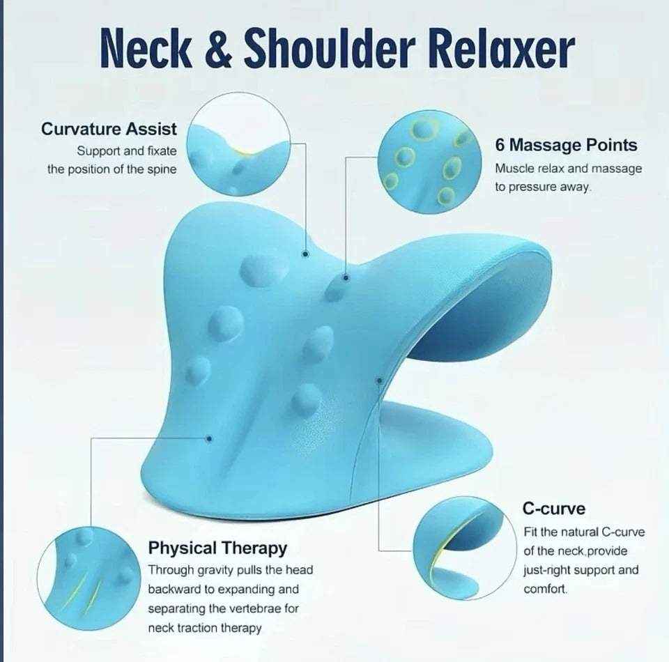 Neck Shoulder Relaxer Massage Rest Pillow Neck Stretcher Cervical Spine Health