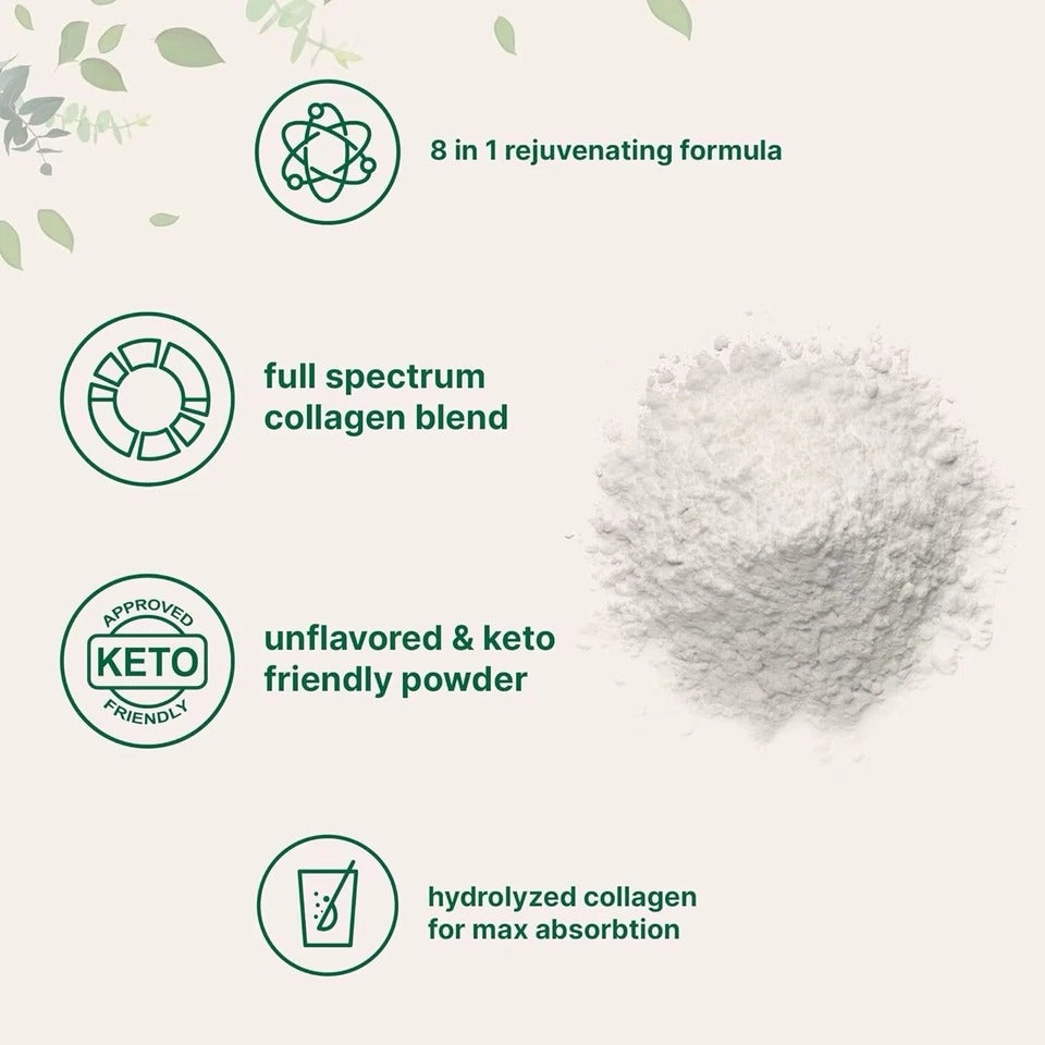 Multi Collagen Peptides Powder 1 lb Hydrolyzed Protein Peptide Type I,II,III,V,X