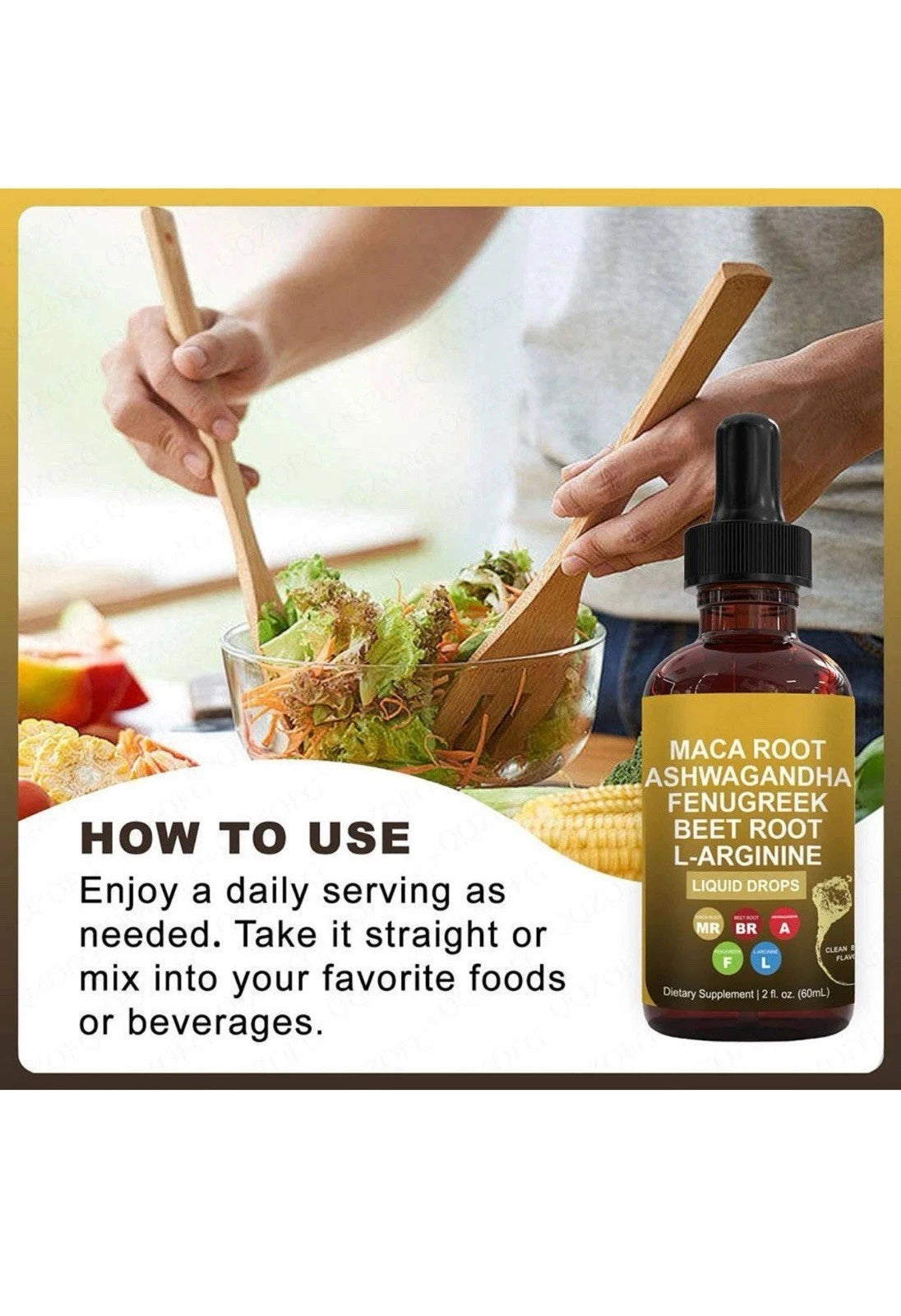 BUY 3 Get 1 FREE -Maca Root Drop Ashwagandha Fenugreek Beet Root L-Arginine 60ml