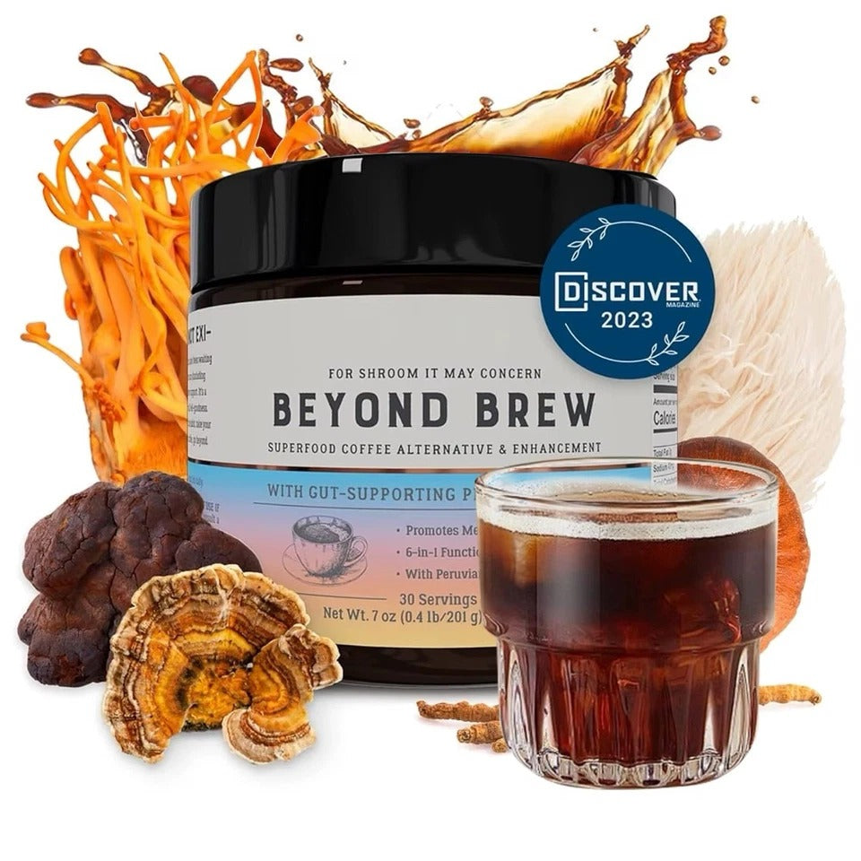 Live Conscious Beyond Brew Mushroom Coffee 7-in-1 Cacao Energy/focus/Gut/Mental!